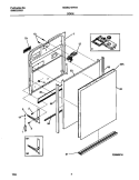 DOOR Diagram and Parts List for MDB421RFS4  Frigidaire Dishwasher