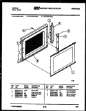 UPPER OVEN DOOR PARTS Diagram and Parts List for 57-2709-10-05  Tappan Microwave Oven Combo