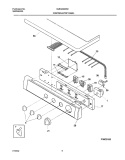 CONTROL PANEL Diagram and Parts List for GLEQ332AS0  Frigidaire Dryer