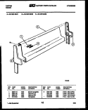 BACKGUARD Diagram and Parts List for 32-1027-23-03  Tappan Range