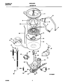 P12T0046 WSHR MTR, HOSE Diagram and Parts List for WWX223RED0  Frigidaire Washer