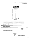 COVER Diagram and Parts List for GFU21M7HW1  Gibson Freezer