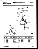 COMPRESSOR PARTS Diagram and Parts List for AW12NE5F1  Frigidaire Air Conditioner