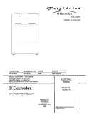 COVER Diagram and Parts List for FEF357BSB  Frigidaire Range
