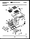 SHELVES AND SUPPORTS Diagram and Parts List for RT197MCV0  Frigidaire Refrigerator