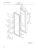 REFRIGERATOR DOOR Diagram and Parts List for CRSH237LW2  Frigidaire Refrigerator
