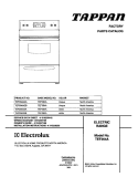 COVER Diagram and Parts List for TEF364AQB  Tappan Range