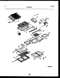 SHELVES AND SUPPORTS Diagram and Parts List for FPWW21TPL0  Frigidaire Refrigerator