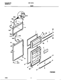 DOOR Diagram and Parts List for MRT18FNED1  Frigidaire Refrigerator
