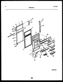 DOOR PARTS Diagram and Parts List for FPCE19TPL1  Frigidaire Refrigerator