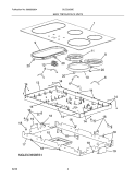 MAINTOP Diagram and Parts List for GLEC36S8ES1  Frigidaire Cooktop