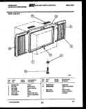 WINDOW MOUNTING PARTS Diagram and Parts List for A08LH5L3  Frigidaire Air Conditioner