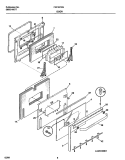 DOOR Diagram and Parts List for FEF357CGBA  Frigidaire Range