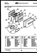 DOOR PARTS Diagram and Parts List for 11-1969-00-02  Tappan Wall Oven