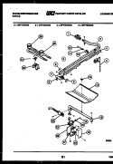 BURNER, MANIFOLD AND GAS CONTROL Diagram and Parts List for PGF201HXD2  Frigidaire Range