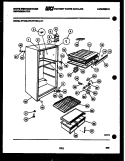 CABINET PARTS Diagram and Parts List for RT164LCW0  Frigidaire Refrigerator
