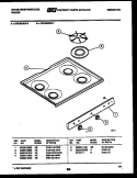 COOKTOP PARTS Diagram and Parts List for GF830HXD7  Frigidaire Range