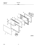 DOOR Diagram and Parts List for TGF351AWA  Tappan Range