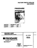 COVER Diagram and Parts List for FSG848RHS0  Frigidaire Dryer