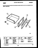 DRAWER PARTS Diagram and Parts List for 30-3851-23-05  Tappan Range