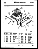 BROILER DRAWER PARTS Diagram and Parts List for VG30BW2  Tappan Range