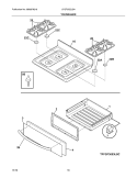 TOP/DRAWER Diagram and Parts List for LFGF3022LSA  Frigidaire Range