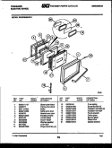 DOOR PARTS Diagram and Parts List for REGS38BNW4  Frigidaire Range