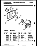 AIR HANDLING PARTS Diagram and Parts List for AL119K1A1  Frigidaire Air Conditioner