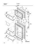 DOOR Diagram and Parts List for FRT15IB3AW1  Frigidaire Refrigerator