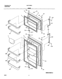 DOOR Diagram and Parts List for GLRT184RAQ2  Frigidaire Refrigerator