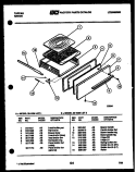 BROILER DRAWER PARTS Diagram and Parts List for 32-1038-23-01  Tappan Range