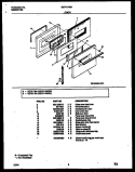 DOOR Diagram and Parts List for GEF311WAWA  Gibson Range