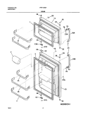 DOORS Diagram and Parts List for FRT15B3AQ3  Frigidaire Refrigerator