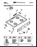 COOKTOP PARTS Diagram and Parts List for 32-1009-00-06  Tappan Range