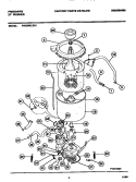 TUBS, HOSES, MOTOR Diagram and Parts List for FWX645LBS1  Frigidaire Washer