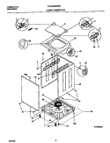 P17R0010 WSHR CAB, TOP Diagram and Parts List for FLXG42MRES0  Frigidaire Washer Dryer Combo