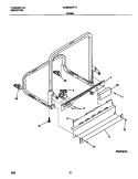 FRAME Diagram and Parts List for FDB836GFT4  Frigidaire Dishwasher