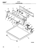 CONTROLS / TOP PANEL Diagram and Parts List for FDE7976FS0  Frigidaire Dryer