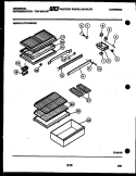 SHELVES AND SUPPORTS Diagram and Parts List for GTN140WGF2  Uni Refrigerator
