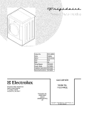 COVER Diagram and Parts List for FGQ1442ES2  Frigidaire Dryer