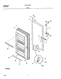 DOOR Diagram and Parts List for FFU21C4CW0  Frigidaire Freezer