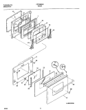 DOOR Diagram and Parts List for FES388WGCD  Frigidaire Range