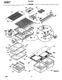 SHELVES Diagram and Parts List for FRT18NNGD1  Frigidaire Refrigerator