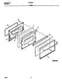 DOOR Diagram and Parts List for FEF322BADH  Frigidaire Range