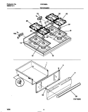 TOP / DRAWER Diagram and Parts List for FGF353BADB  Frigidaire Range