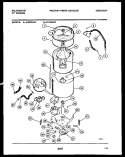 TUB DETAIL Diagram and Parts List for AW100KD1  Kelvinator Washer