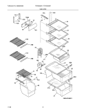 SHELVES Diagram and Parts List for FGHS2655KP1  Frigidaire Refrigerator