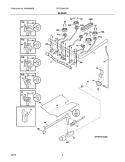 BURNER Diagram and Parts List for FFGF3049LSB  Frigidaire Range