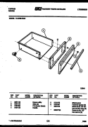 DRAWER PARTS Diagram and Parts List for 31-2769-23-01  Tappan Range