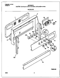 BACKGUARD Diagram and Parts List for MEF352SFWB  Frigidaire Range